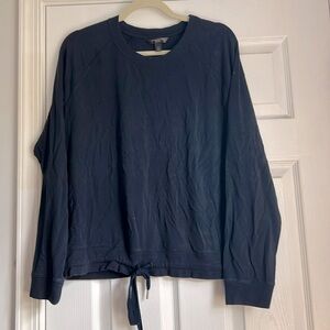 Navy banana republic tunic with drawstring waist